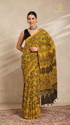 Ajrakh Mul Cotton Saree