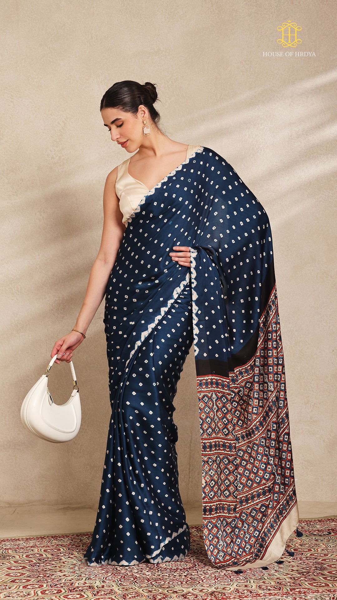 Baandh Modal Silk with Ajrakh Palu Main image