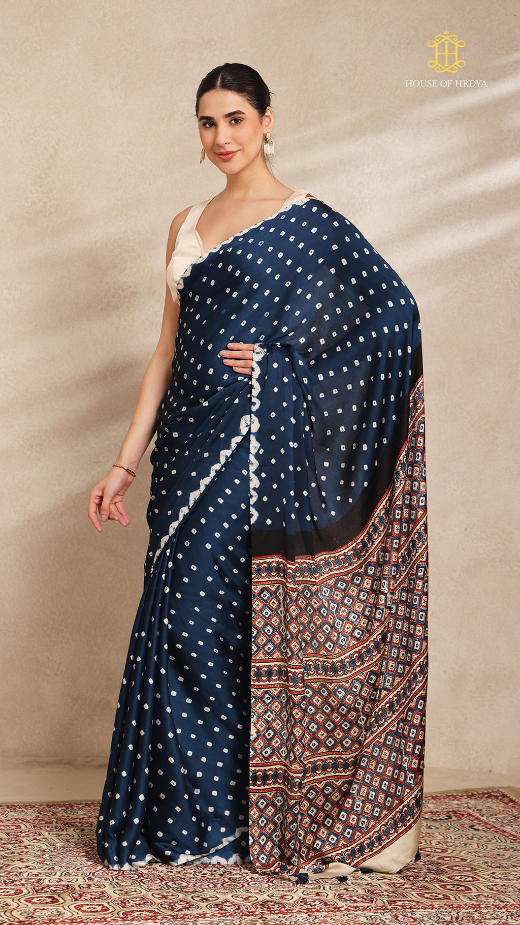 Baandh Modal Silk with Ajrakh Palu