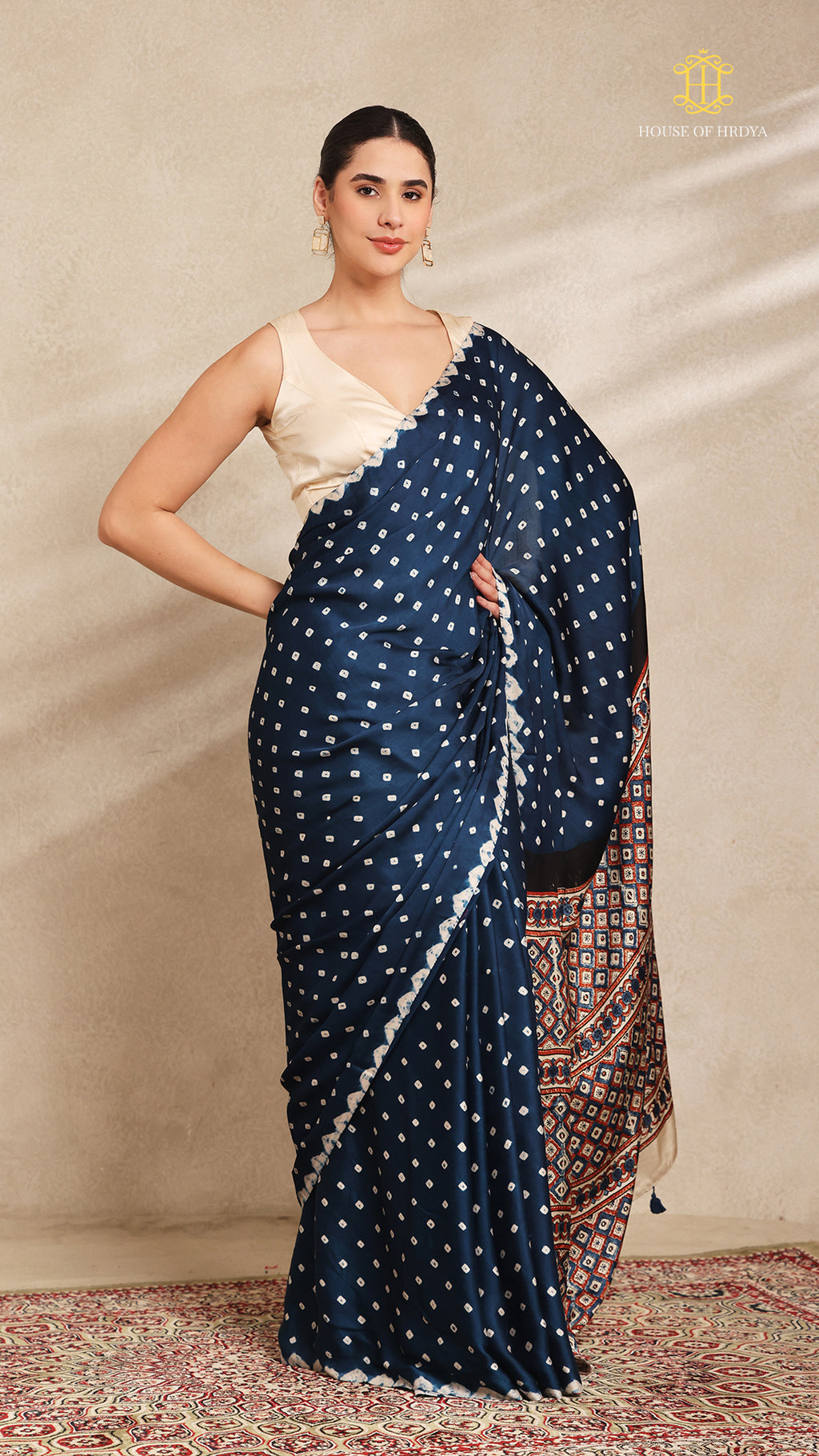 Baandh Modal Silk with Ajrakh Palu