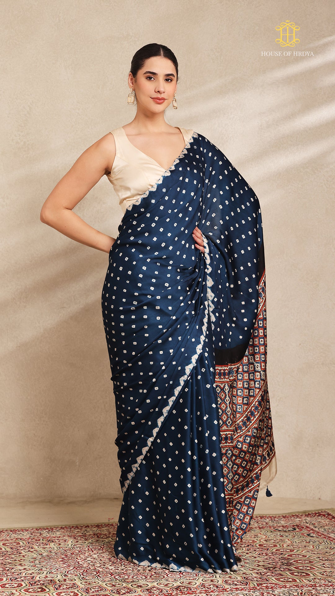 Baandh Modal Silk with Ajrakh Palu