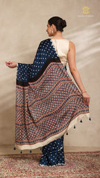 Baandh Modal Silk with Ajrakh Palu