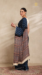 Baandh Modal Silk with Ajrakh Palu