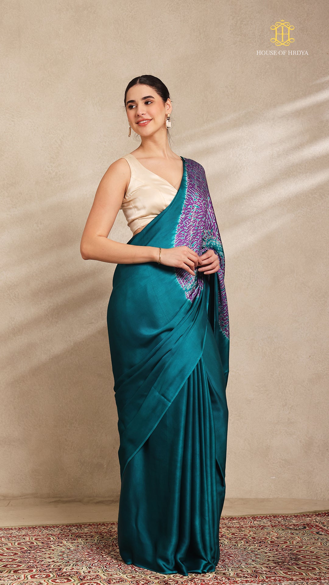 Baandh Blue Modal Silk Pink Shibori