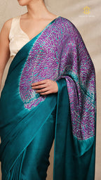 Baandh Blue Modal Silk Pink Shibori