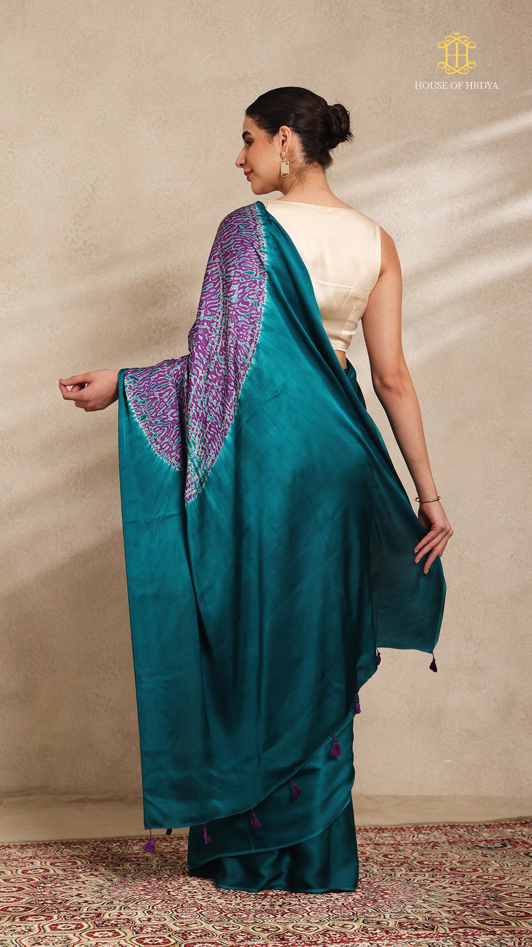 Baandh Blue Modal Silk Pink Shibori