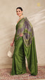 Baandh Green Modal Silk Purple Shibori