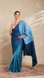 Shibori Sky Blue Ombre Shoulder Pattern