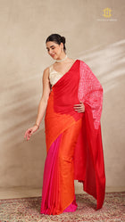 Shibori Red Ombre Shoulder Pattern