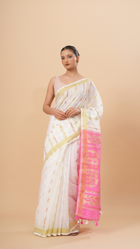 Vaanya Safed — A Soft Banarasi Statement