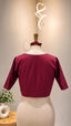 Maroon Sleeve Cotton Blouse