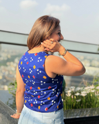 Blue Bandhani Waistcoat