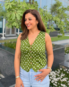 Green Bandhani Waistcoat