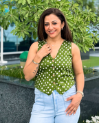 Green Bandhani Waistcoat