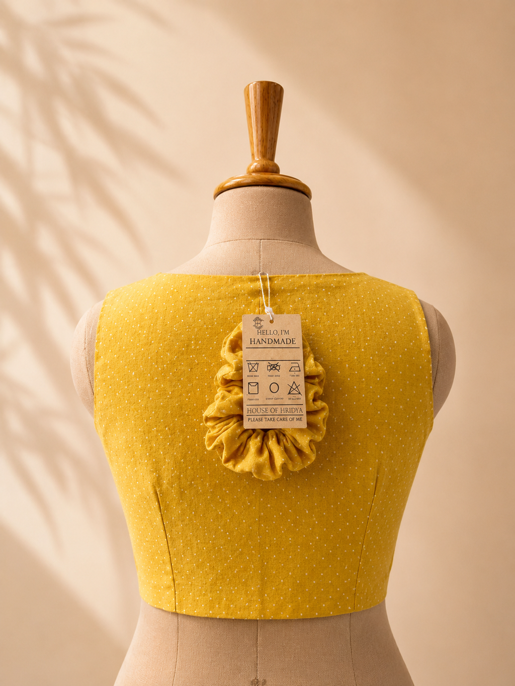 Mustard Cotton Blouse V-Neck