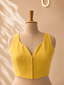Mustard Cotton Blouse V-Neck