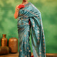 Banarasi Katan Meenakari Silk Blue