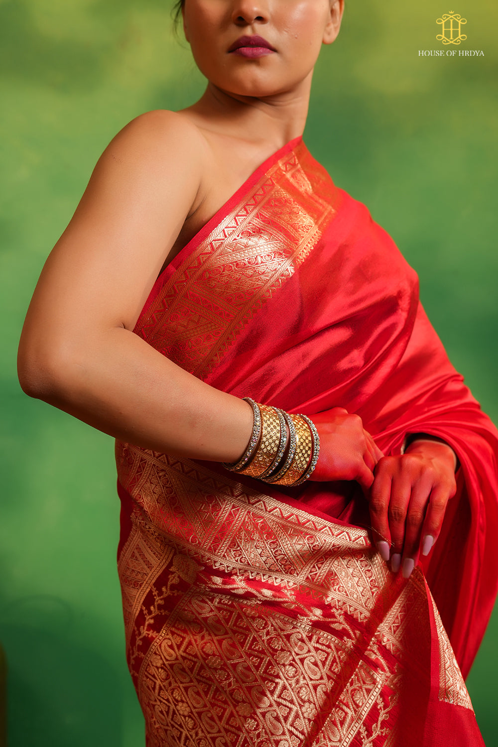 Red banarasi Saree