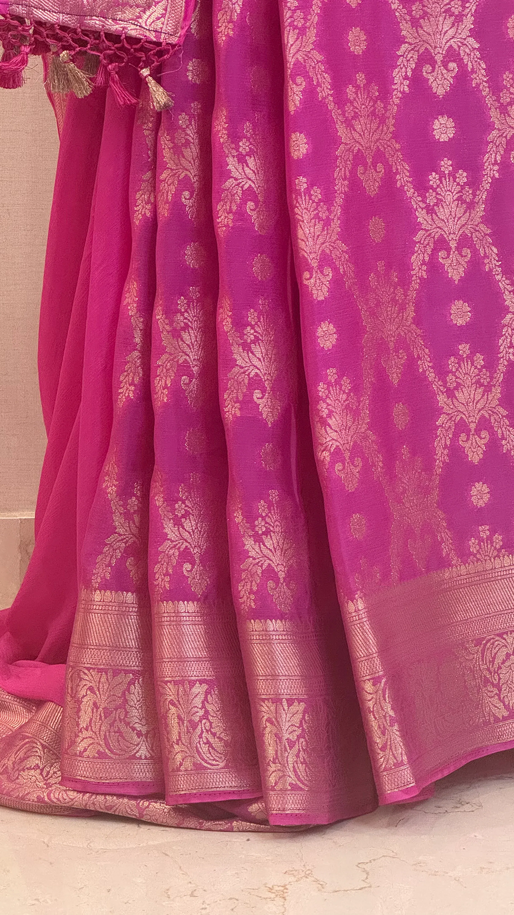 Fluid Grace Light Pink Saree