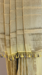 Fluid Grace Light Yellow Saree