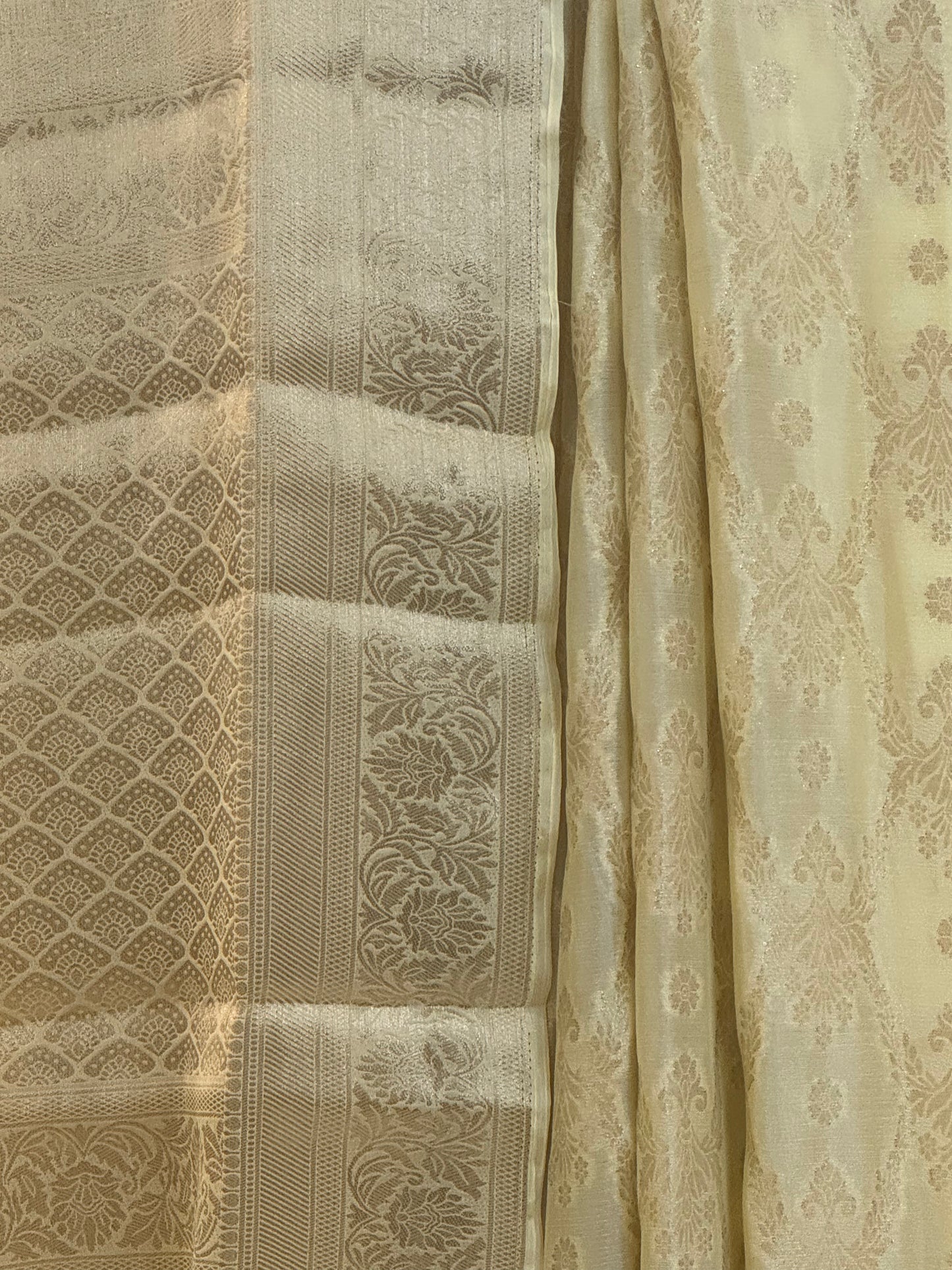 Fluid Grace Light Yellow Saree
