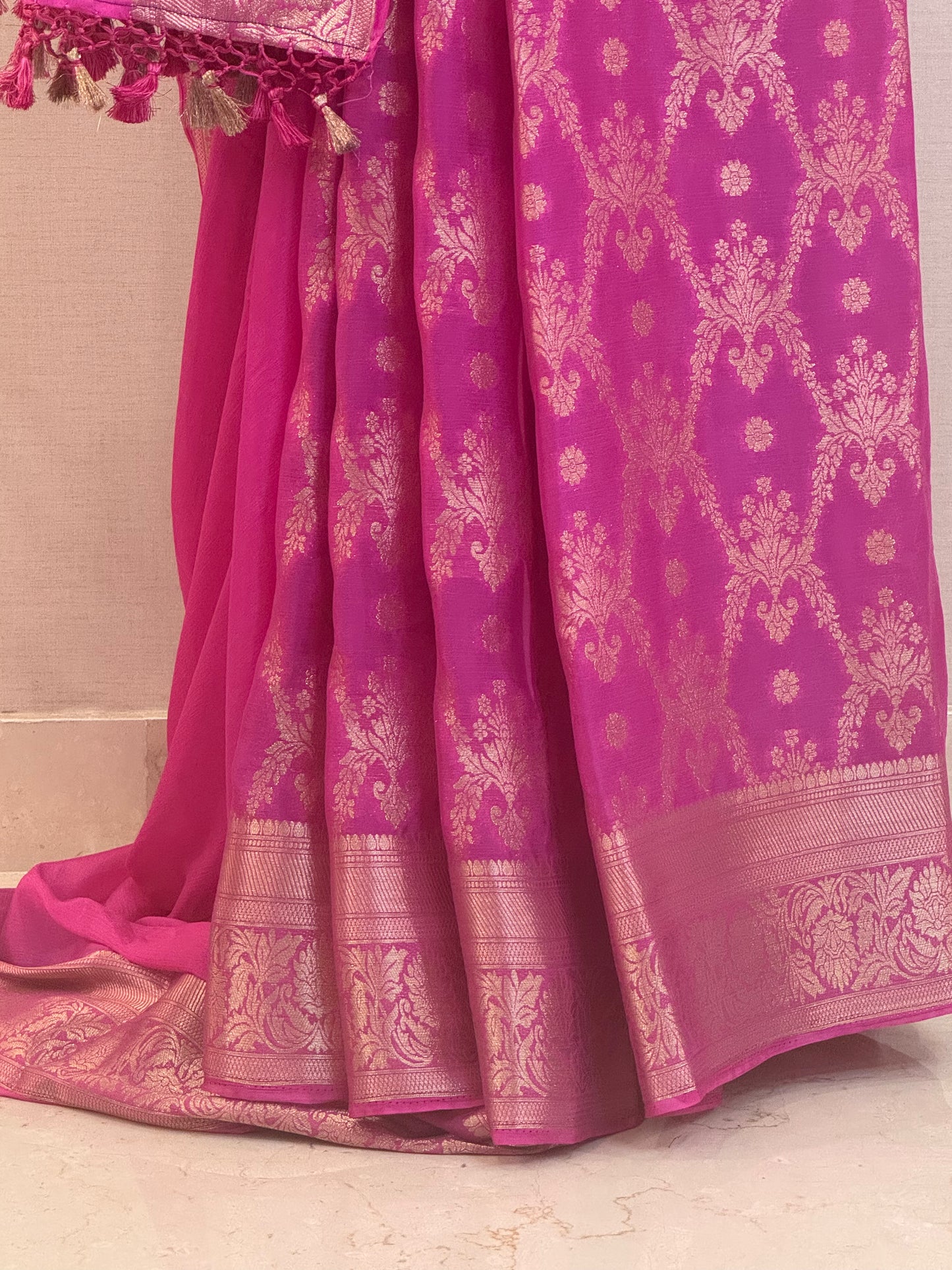 Fluid Grace Light Pink Saree