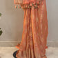 Fluid Grace Light Peach Saree