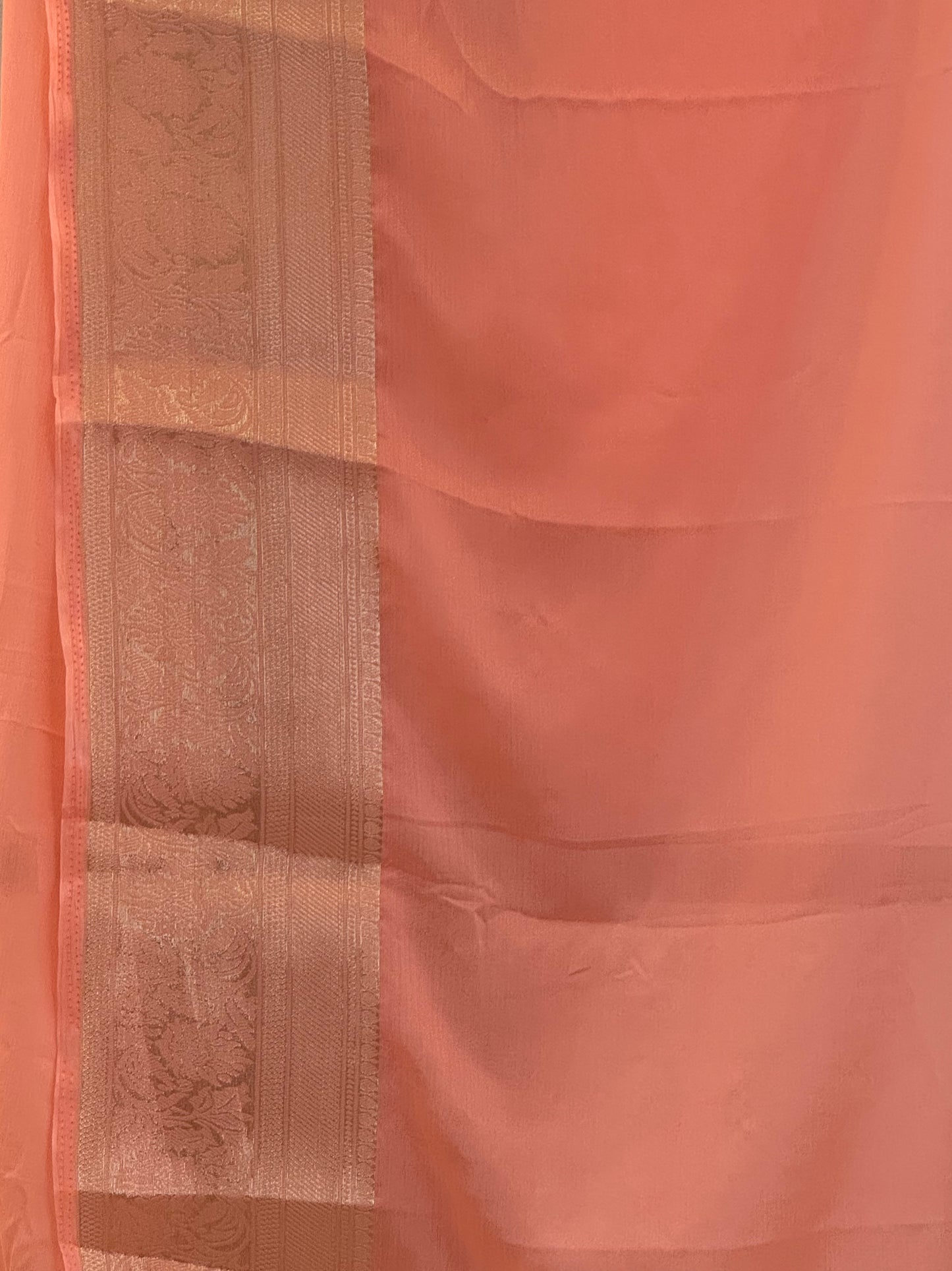 Fluid Grace Light Peach Saree