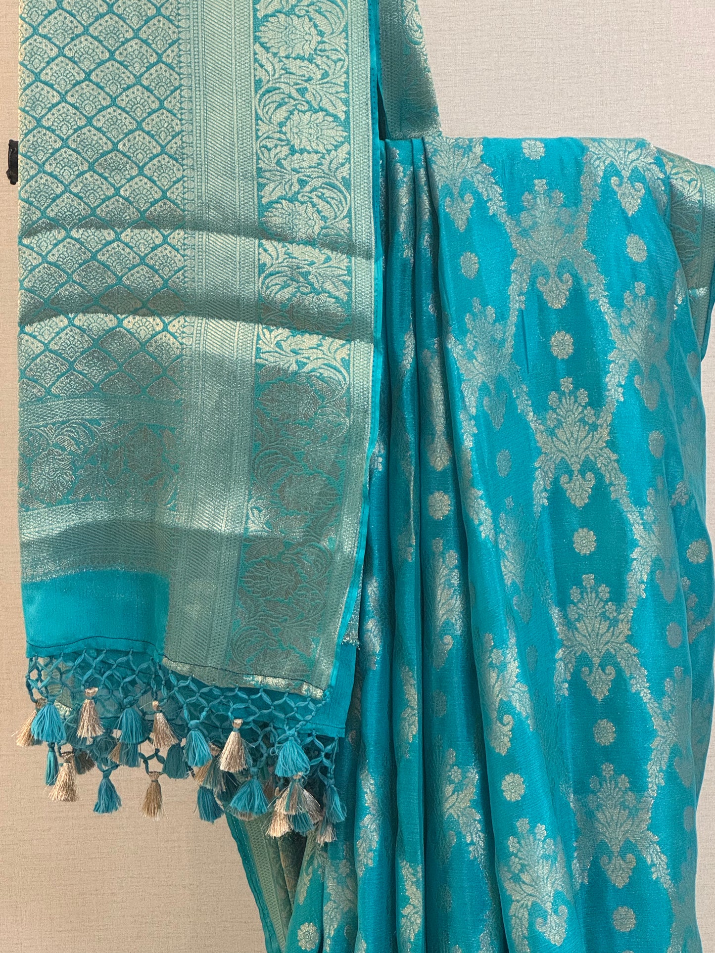 Fluid Grace Light Blue Saree