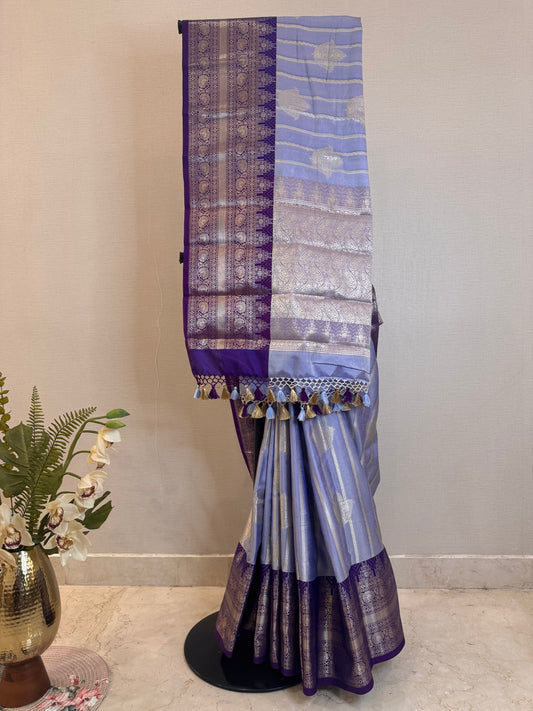 Vanam Lavendar Festive Saree